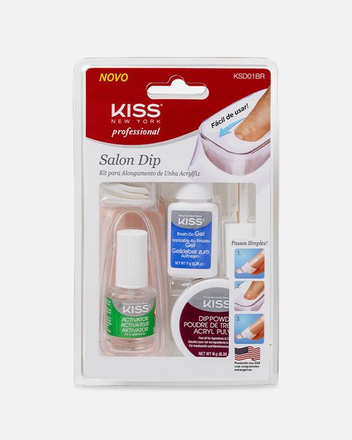 Kit Profissional para Alongamento de Unhas Salon Dip Acrylfix - Kiss New York