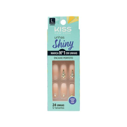 Unha Postiça Shiny Perola - Kiss New York