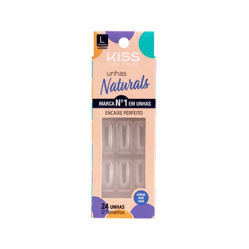 Unha Postiça Naturals Transparente - Kiss New York