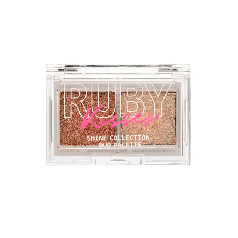 Paleta Duo Shine Collection Gold - Ruby Kisses - Kiss New York.