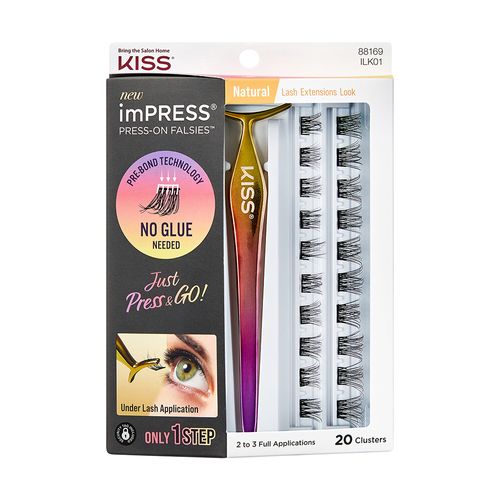 Cílios Postiços ImPRESS Press-on Falsies Natural - Kiss New York