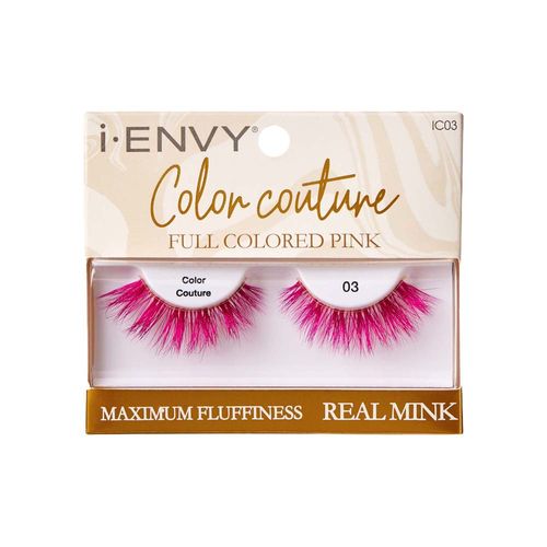 Cílios Postiços i-ENVY Color Couture Real Mink Full Colored Pink - Kiss New York