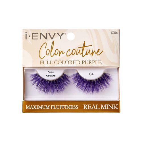 Cílios Postiços i-ENVY Color Couture Real Mink Full Colored Purple - Kiss New York