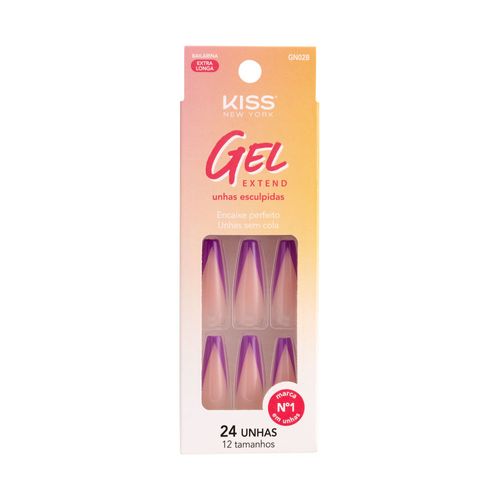 Unha Postiça Gel Extend New Purple - Kiss New York