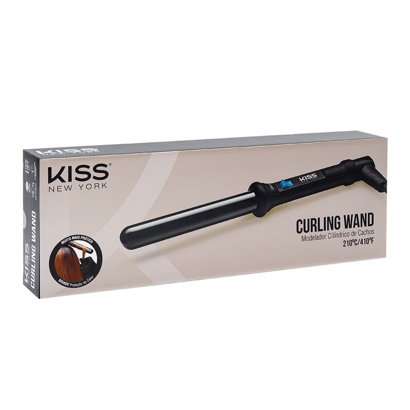 Modelador de Cachos Curling Wand 1 Cilindrico Kiss New York Kiss New York