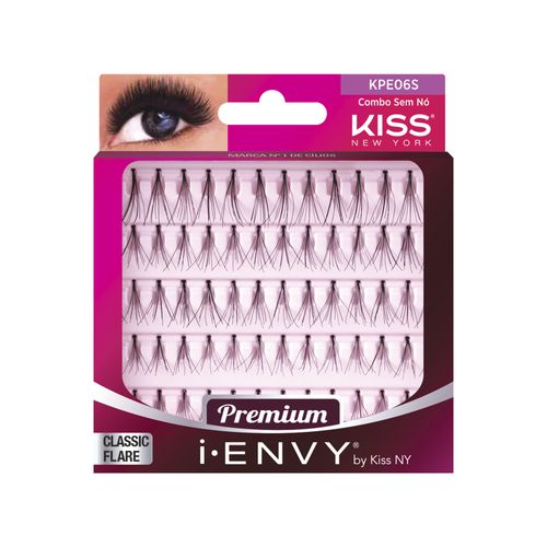 Cílios Postiços Individuais i-Envy Sem Nó  70 unidades Misto - Kiss New York