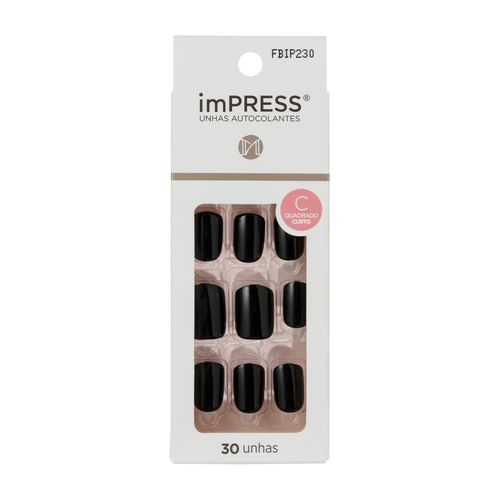 Unha Postiça Autocolante imPress curta Text Appeal - Kiss New York