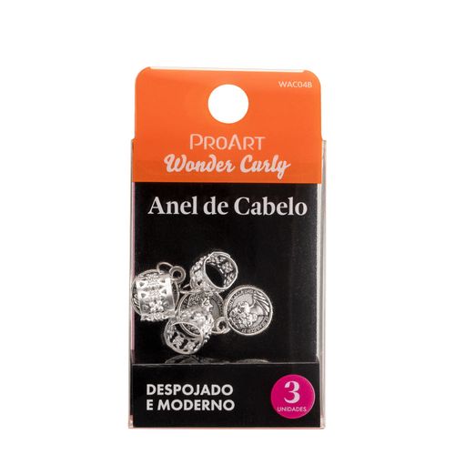 Anel de Cabelo Coin Silver 3 Unidades - ProArt