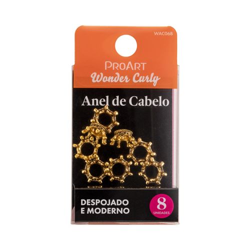 Anel de Cabelo Golden Crown 8 Unidades - ProArt