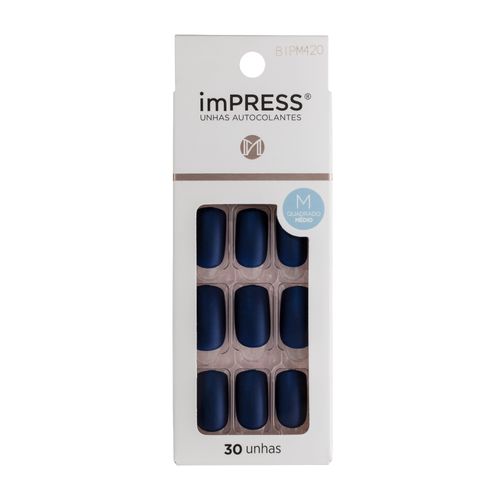 Unha Postiça Autocolante imPress matte média Look at Me - Kiss New York