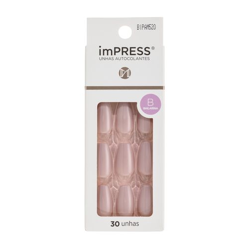 Unha Postiça Autocolante imPress Bailarina Chic - Kiss New York