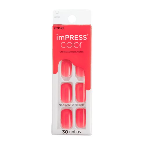 Unha Postiça Autocolante imPRESS Color média She's Right - Kiss New York