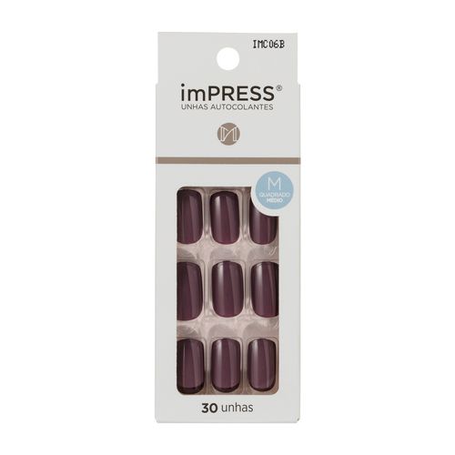 Unha Postiça Autocolante imPress Self Love média Tea - Kiss New York