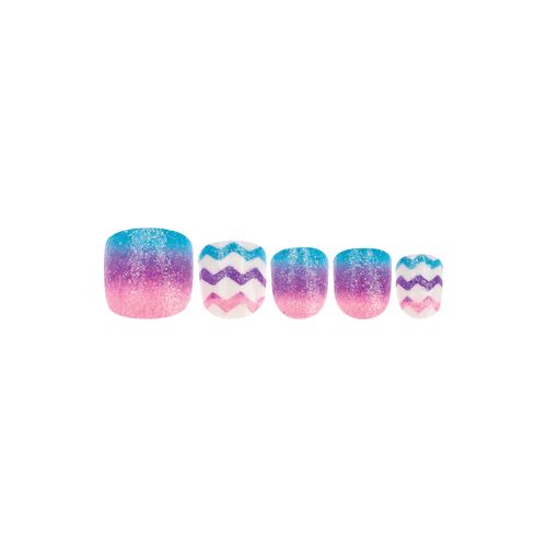 Unha Postiça Infantil Pink Rainbow - Kiss New York