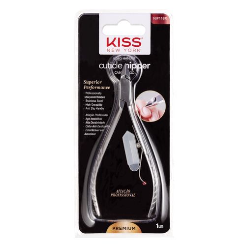 Alicate de Cutícula Profissional Cabo Longo - Kiss New York