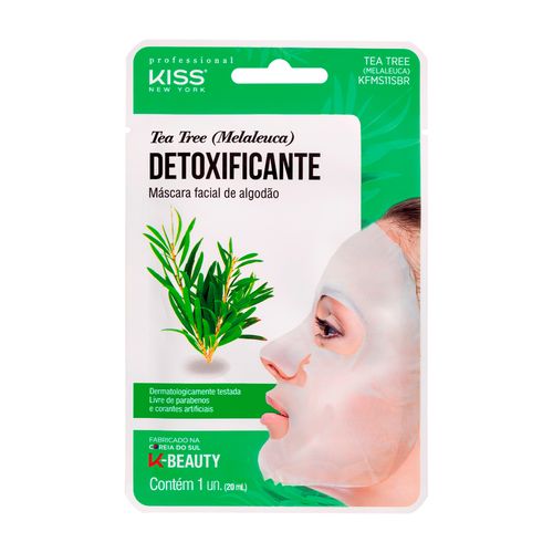 Máscara Facial de Algodão Tea Tree Melaleuca - Kiss New York