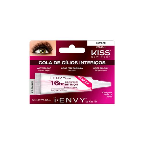 Cola para Cílios Postiços 16h i-Envy Incolor - Kiss New York