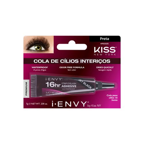 Cola para Cílios Postiços 16h i-Envy Preta - Kiss New York