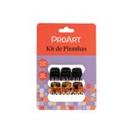 PDC05B-4-Kit-Piranhas-de-Cabelo-6-uni-Medio-Sortido-Preto-e-Marrom-ProArt