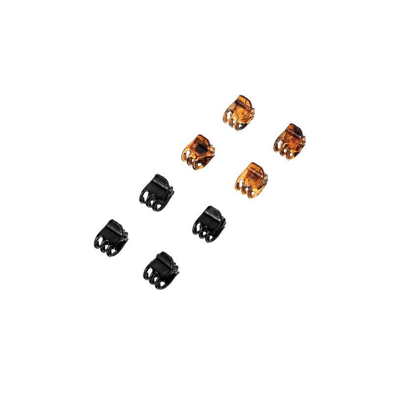 PDC07B-2-Kit-Piranhas-de-Cabelo-8-uni-Sortidos-Preto-e-Marrom-ProArt