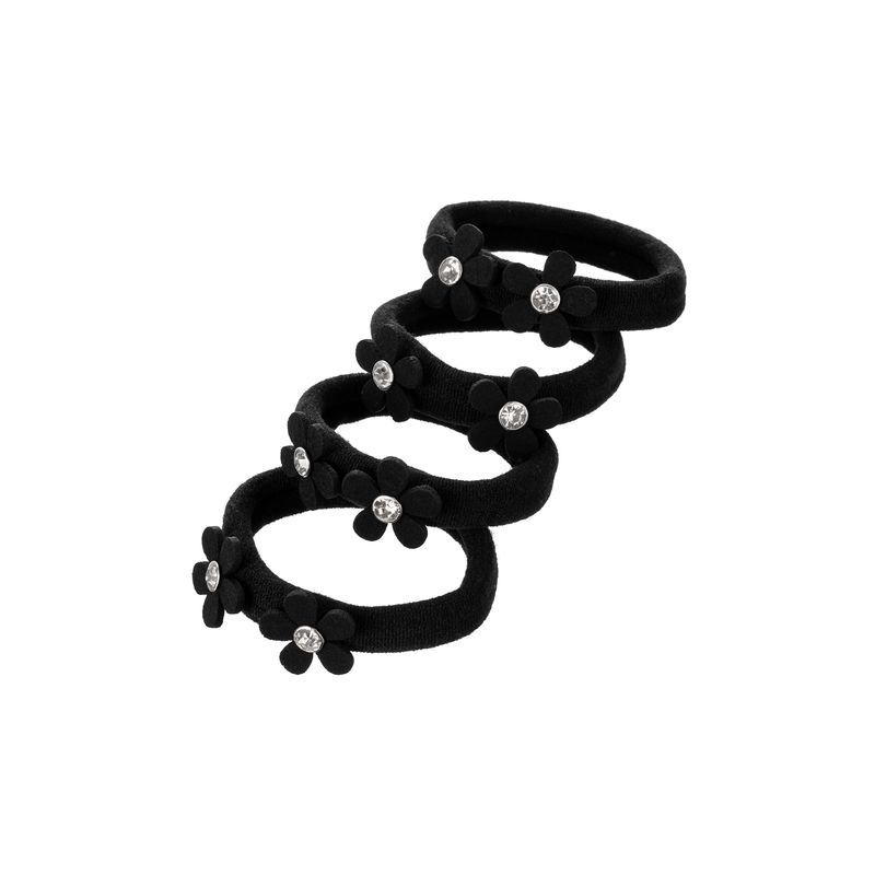 EC11B-1-Elasticos-de-cabelo-Preto-com-Flores-ProArt