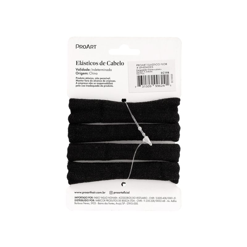 EC11B-4-Elasticos-de-cabelo-Preto-com-Flores-ProArt