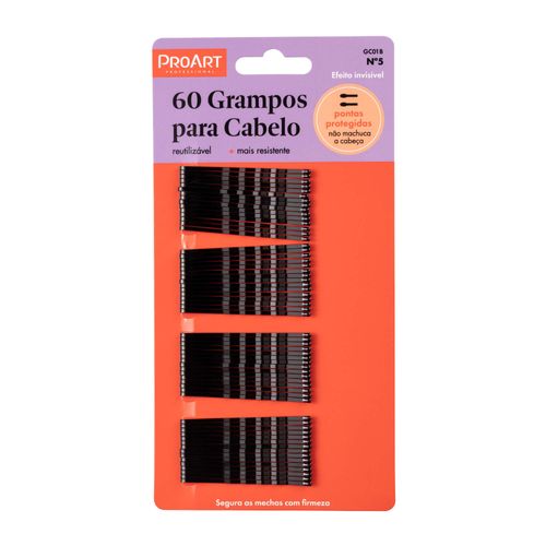 Grampo de Cabelo Preto N5 60 unidades - ProArt