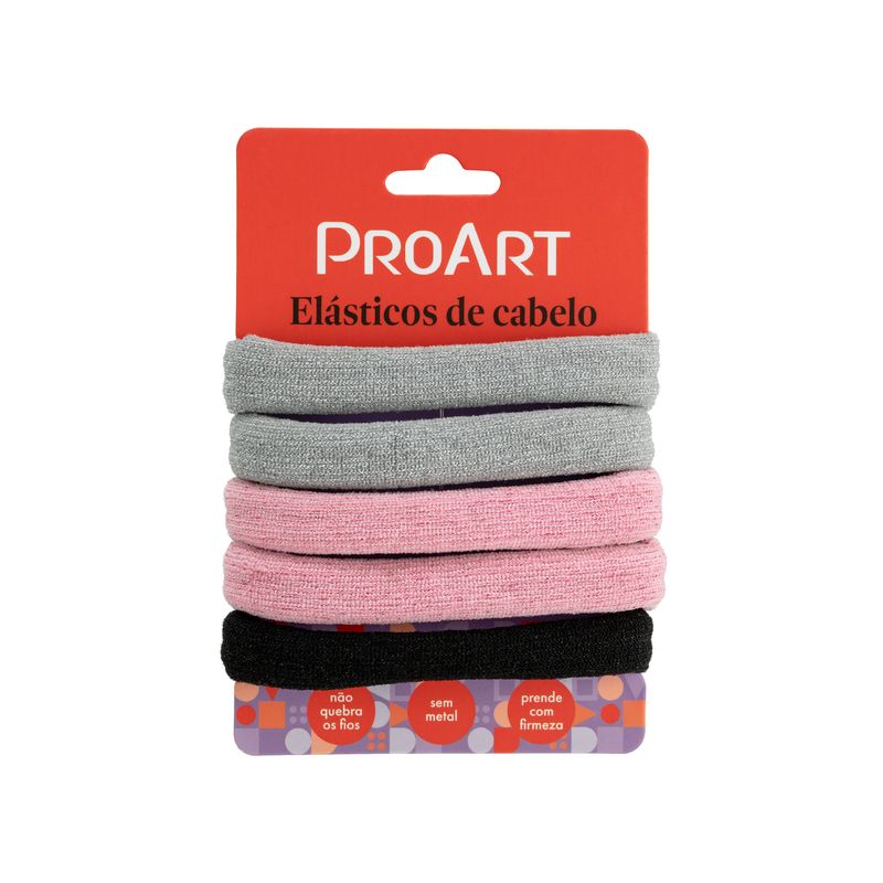 EC17B-3-Elasticos-de-Cabelo-Preto-Rosa-e-Cinza-ProArt