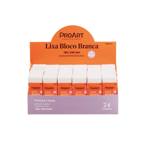 Lixa Bloco Branca com 24 unidades - ProArt