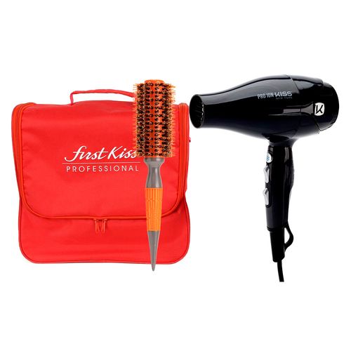 Kit Profissional Escova Elite Pro + Secador de Cabelo Pro Ion + Bolsa Térmica - ProArt