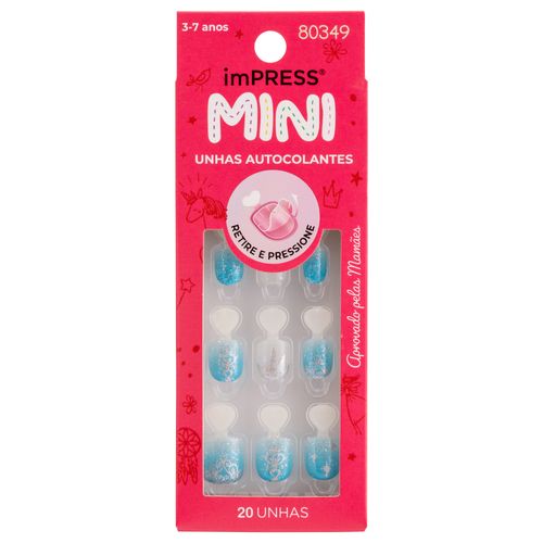 Unha Postiça imPress Mini Infantil Nighttime - Kiss New York