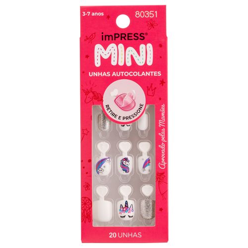 Unha Postiça imPress Mini Infantil Mystical Unicorn - Kiss New York