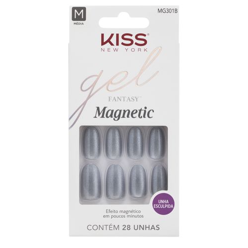 Unha Postiça Gel Fantasy Magnetic Nail Opal - Kiss New York