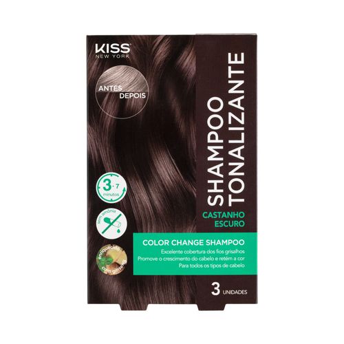 Shampoo Tonalizante Color Change Castanho Escuro - Kiss New York