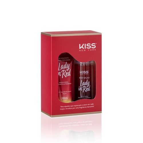 Kit Lady in Red - Loção Corporal + Body Splash - Kiss New York